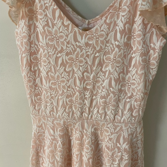 Disney Cinderella Floral Lace Pink Ruffle Dress Sz Small - Picture 2 of 7